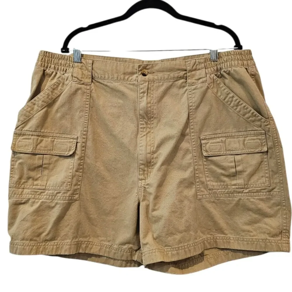 Timber Creek By Wrangler Cargo Khaki 100% Cotton Shorts Size 44 - Picture 6 of 7